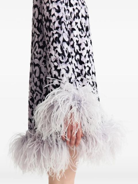 16Arlington Hodi feather devoré dress - Purple