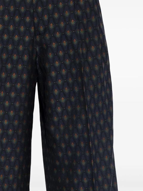 ETRO geometric-print palazzo pants - Blue