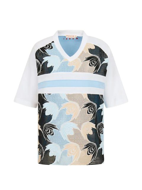 Marni broderie anglaise floral T-shirt - White - zdjęcie produktu nr 1