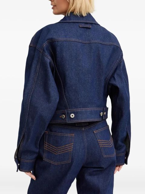 Jean Paul Gaultier lacing-detail denim jacket - Blue