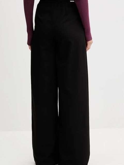 Colmar spodnie damskie kolor czarny szerokie high waist 0606.2ZW