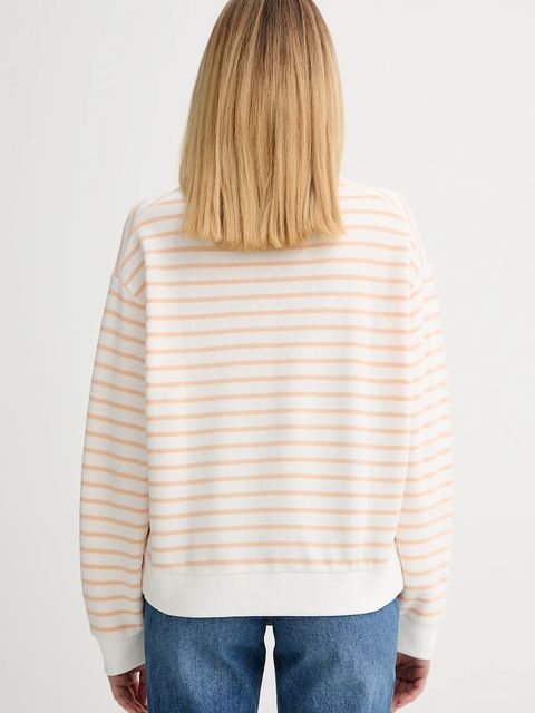 Marc O'Polo bluza bawełniana damska kolor pomarańczowy wzorzysta 5000007892