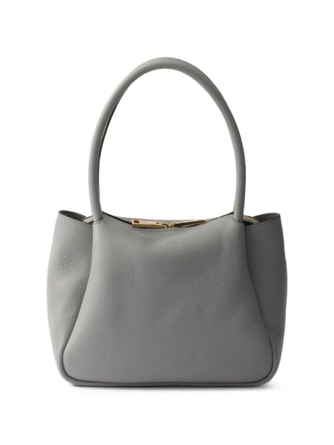 Prada logo-detail leather tote bag - Grey - zdjęcie produktu nr 2