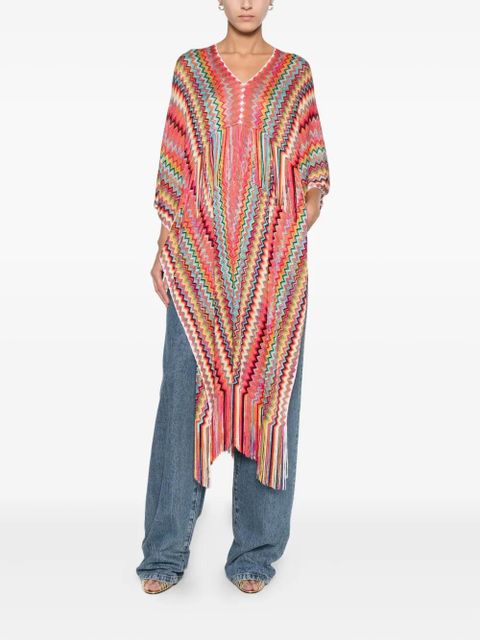 Missoni chevron-knit poncho - Orange - zdjęcie produktu nr 2