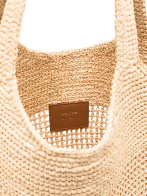 Saint Laurent Icare Cassandre raffia tote bag - Neutrals