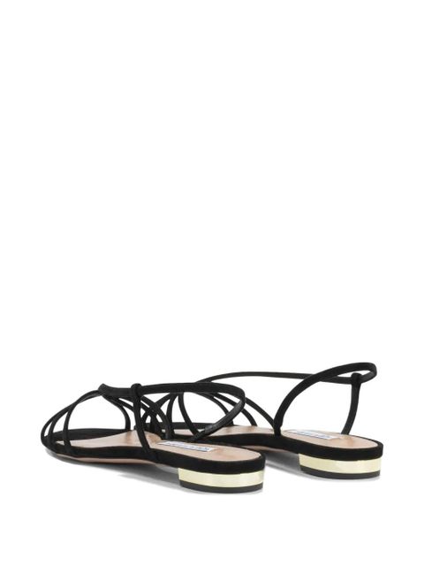 Aquazzura Talk To Me strappy suede sandals - Black