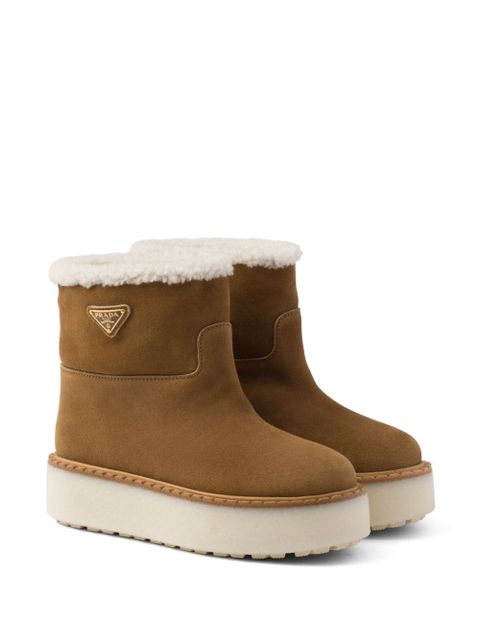 Prada suede booties - Brown