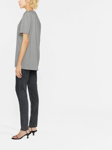 ISABEL MARANT logo-print organic-cotton T-shirt - Grey