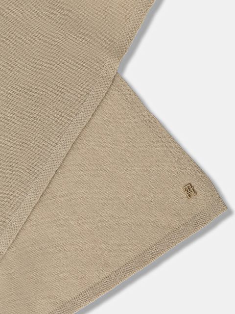 Tommy Hilfiger szalik kaszmirowy damski kolor beżowy gładki AW0AW17790 - zdjęcie produktu nr 2