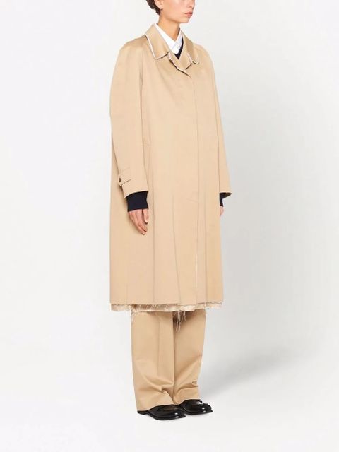 Miu Miu single-breasted chino coat - Neutrals