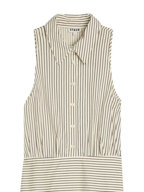 STAUD Romy striped dress - Neutrals - zdjęcie produktu nr 2