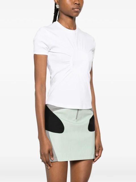 Coperni crew-neck ruched T-shirt - White - zdjęcie produktu nr 2