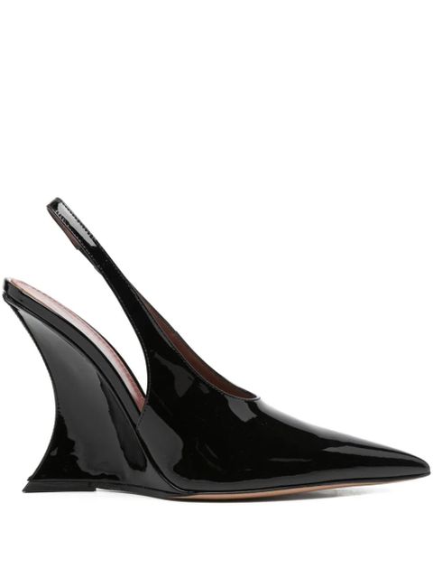 Paris Texas 105mm slingback wedge pumps - Black - zdjęcie produktu nr 1