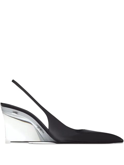 Saint Laurent slingback wedge pumps - Black - zdjęcie produktu nr 1