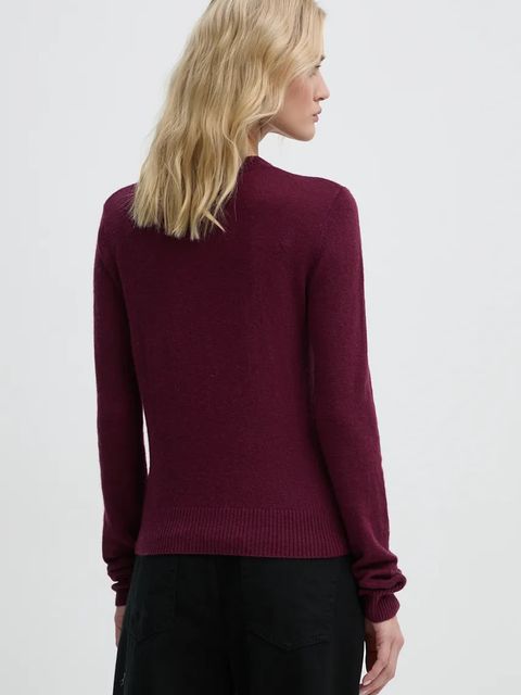 2NDDAY sweter z domieszką wełny Lance TT damski kolor bordowy lekki 2245343408 - zdjęcie produktu nr 2