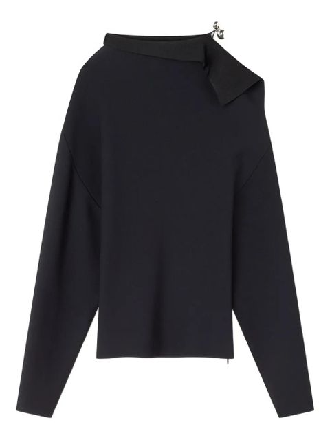 Lanvin drape-detail button blouse - Black - zdjęcie produktu nr 1