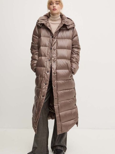 MMC STUDIO kurtka puchowa ICELAND damska kolor brązowy zimowa