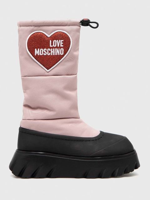 Love Moschino śniegowce kolor różowy - zdjęcie produktu nr 1