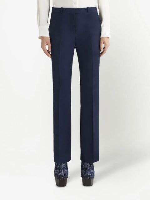 ETRO pressed-crease tailored trousers - Blue