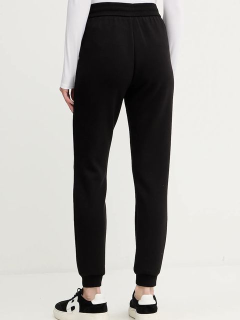 Armani Exchange spodnie dresowe damskie kolor czarny z aplikacją XW000837 AF13397