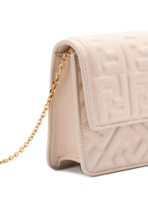 FENDI Wallet On Chain Baguette clutch bag - White