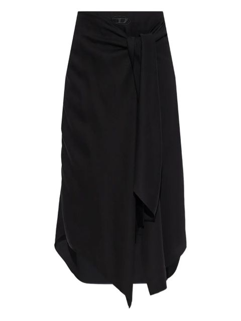 Diesel O-Tali tie-detail mini skirt - Black - zdjęcie produktu nr 1