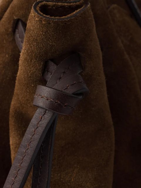 Prada large Carry suede tote bag - Brown