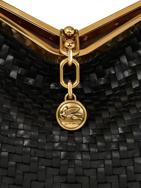 ETRO medium woven Vela shoulder bag - Black