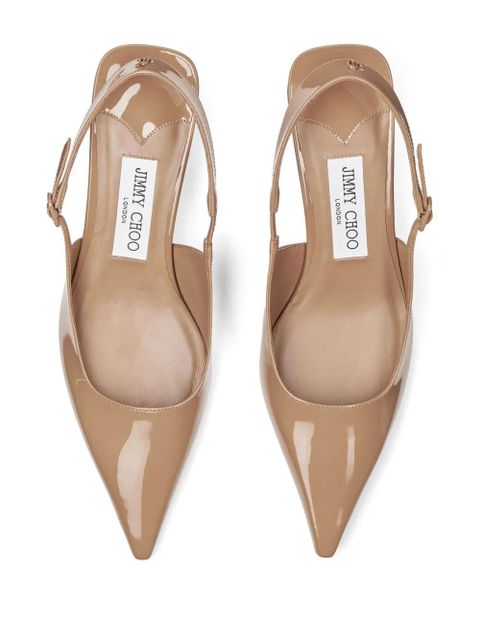 Jimmy Choo Amel 50mm leather pumps - Neutrals