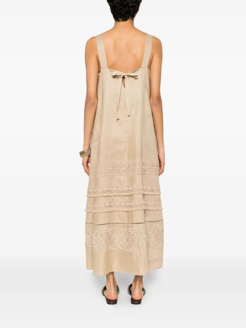 Weekend Max Mara lace-insert midi dress - Neutrals