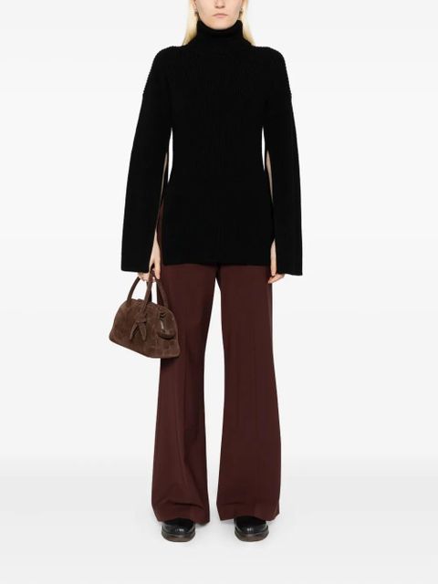 TOTEME merino slit sleeve sweatshirt - Black - zdjęcie produktu nr 2