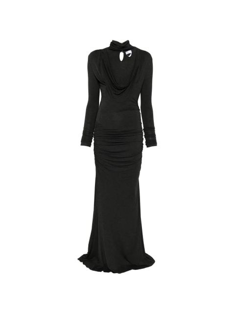 Blumarine turtleneck draped dress - Grey - zdjęcie produktu nr 1