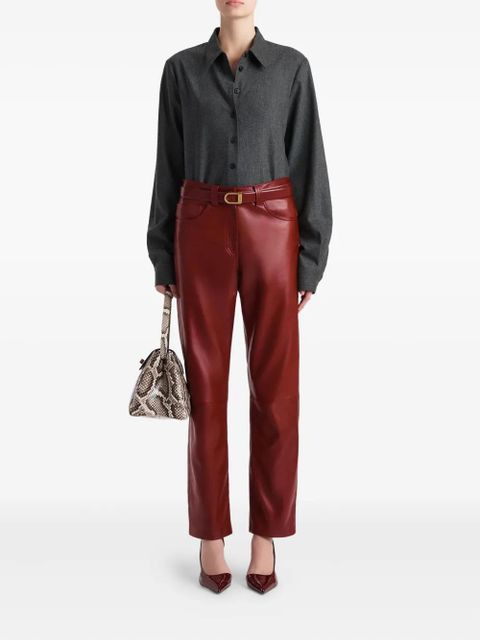 KHAITE Callum pocket lambskin trousers - Red - zdjęcie produktu nr 2