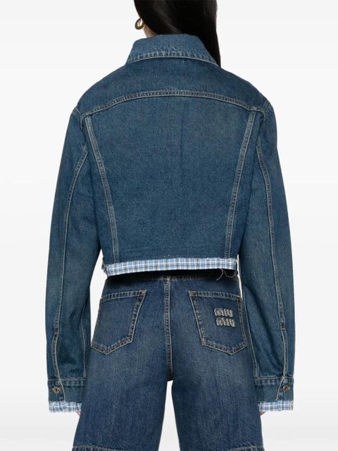 Miu Miu washed denim jacket - Blue