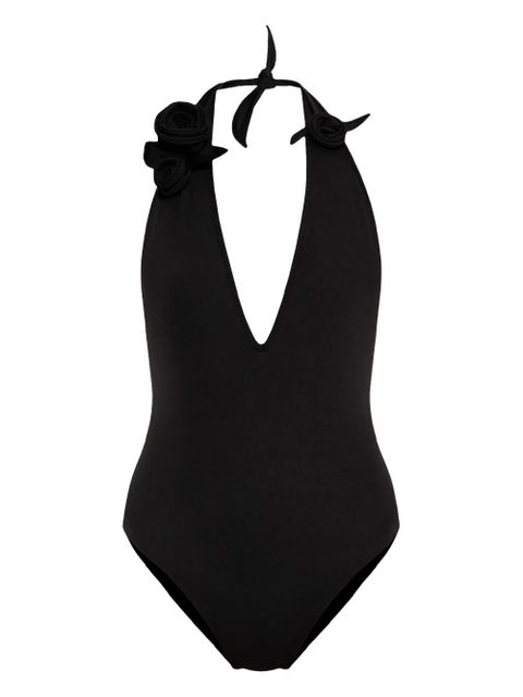 Coperni floral-appliqué swimsuit - Black - zdjęcie produktu nr 1