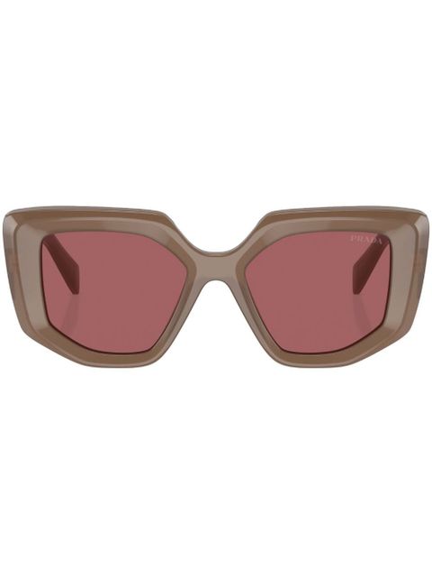 Prada Eyewear Prada PR 14ZS oversize frame sunglasses - Brown - zdjęcie produktu nr 1