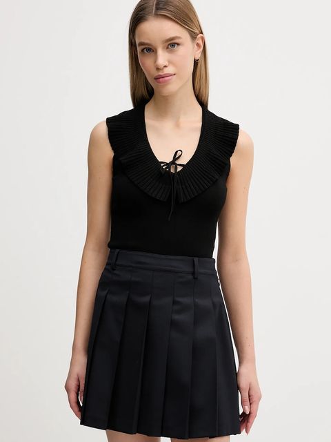 Sisley bluzka damska kolor czarny gładka 1H7PMH00K - zdjęcie produktu nr 1