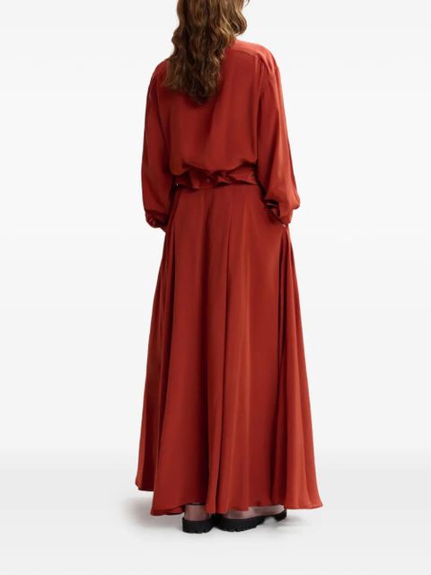 Essentiel Antwerp chest-pockets midi dress - Orange