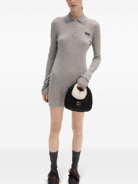 Miu Miu ribbed-knit mini dress - Grey