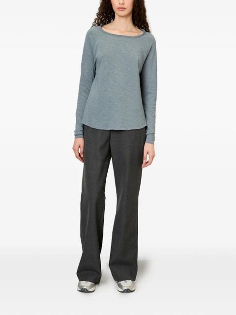 American Vintage long-sleeved boat-neck T-shirt - Blue - zdjęcie produktu nr 2