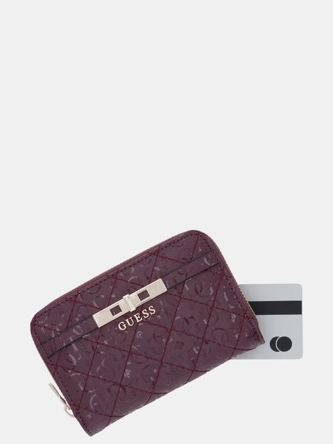 Guess portfel IDRA damski kolor bordowy SWGG81 57140 - zdjęcie produktu nr 2