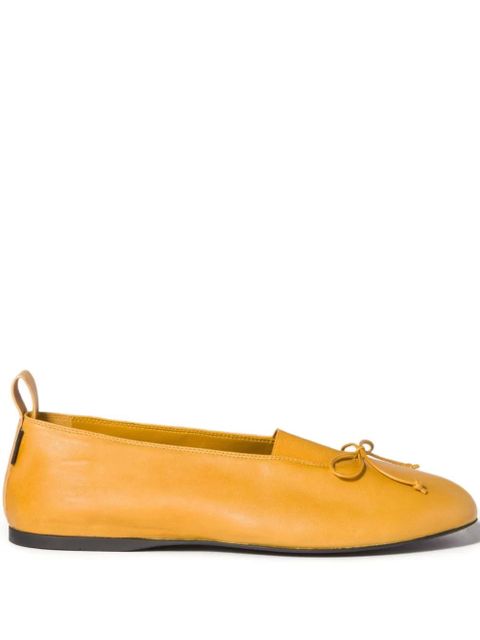 Miu Miu Élan bow leather ballerina flats - Yellow - zdjęcie produktu nr 1