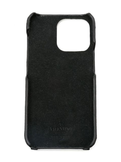 Valentino Garavani signature V-plaque iPhone case - Black - zdjęcie produktu nr 2