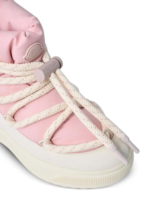 Moncler padded lace-up boots - Pink