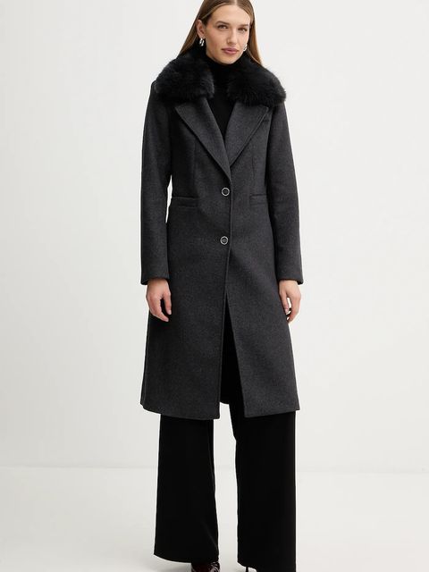 Guess płaszcz z dodatkiem wełny KAROLE kolor szary W5BL19 W2642 - zdjęcie produktu nr 1