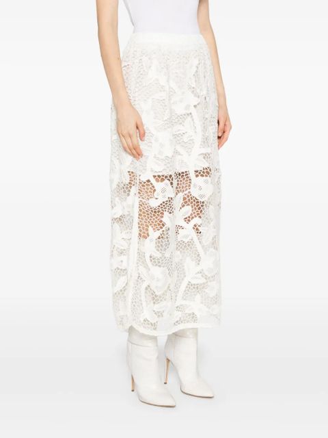 ZIMMERMANN crochet midi skirt - White