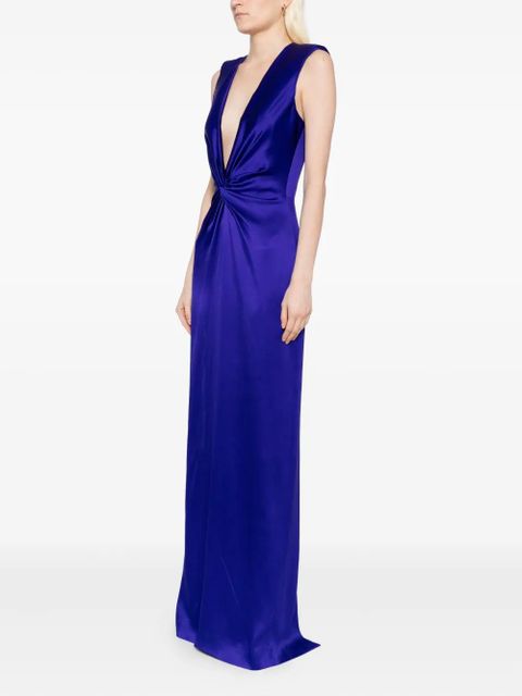 TOM FORD ruched detailing evening dress - Purple