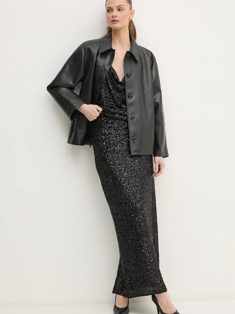 DIANE VON FURSTENBERG spódnica kolor czarny maxi ołówkowa DVFKL4S001