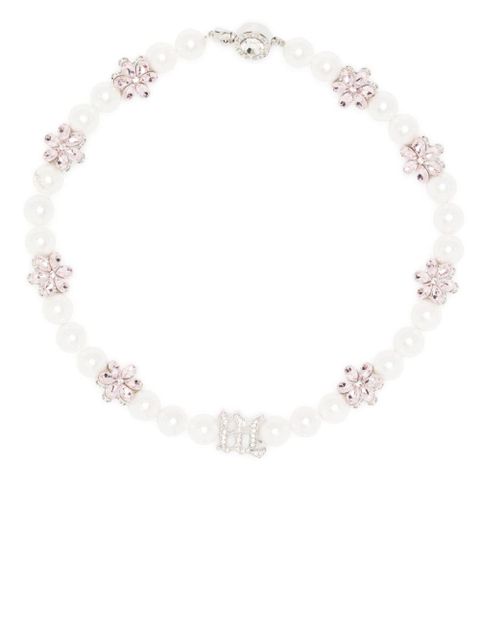 MISBHV Flowers And Pearls necklace - Silver