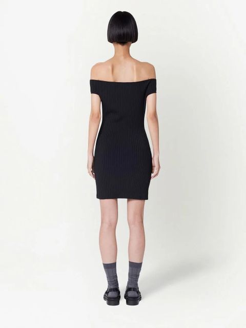 AMI Paris off-shoulder mini dress - Black